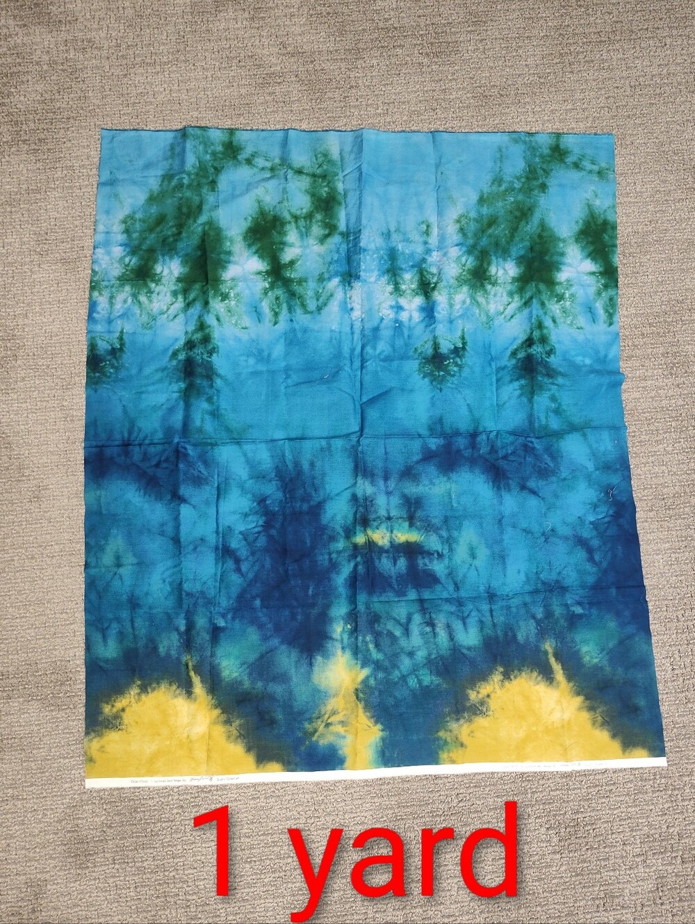 NEW! 1 Yard Quilt Fabric - Bright Tie Dye Blender - 100% Cotton